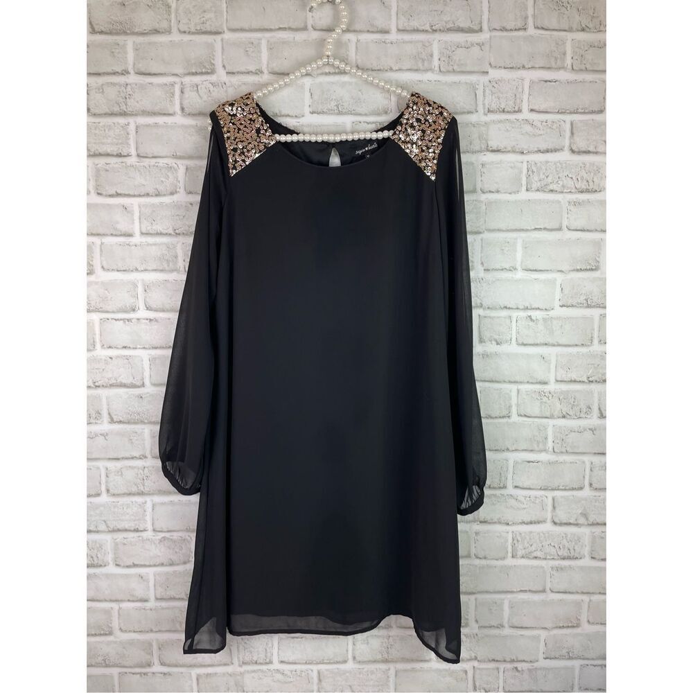 Sequin Hearts Semi Formal Dress Gold Sequins Size XL